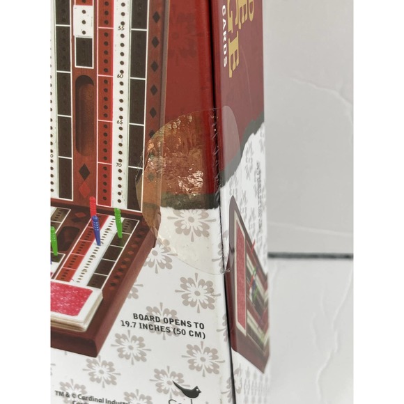 Cardinal Solid Wood Deluxe Cribbage Folding Board with Playing Cards New - Picture 5 of 9